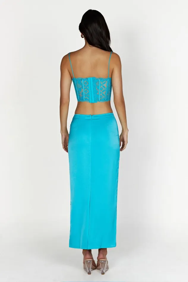 Meshki Skirts Bellamy Lace Maxi Skirt 8211 Aquamarine Aquamarine 8211 Women Meshki Skirts Bellamy Lace Maxi Skirt 8211 Aquamarine Aquamarine 8211 Women