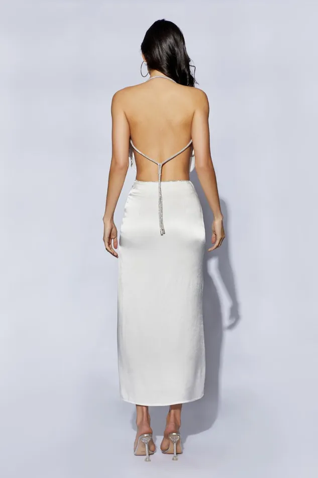 Meshki Skirts Christie Diamante Rope Maxi Skirt 8211 White White 8211 Women