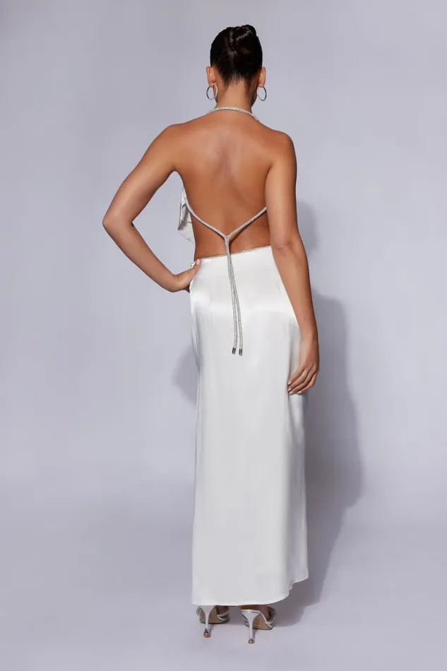 Meshki Skirts Christie Diamante Rope Maxi Skirt 8211 White White 8211 Women