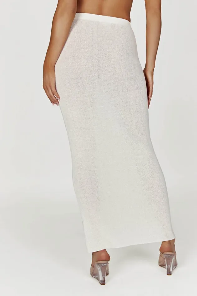 Meshki Skirts Maribelle Knit Maxi Skirt 8211 White White 8211 Women