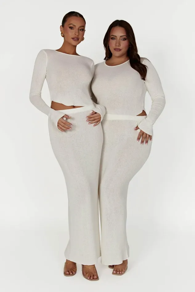 Meshki Skirts Maribelle Knit Maxi Skirt 8211 White White 8211 Women