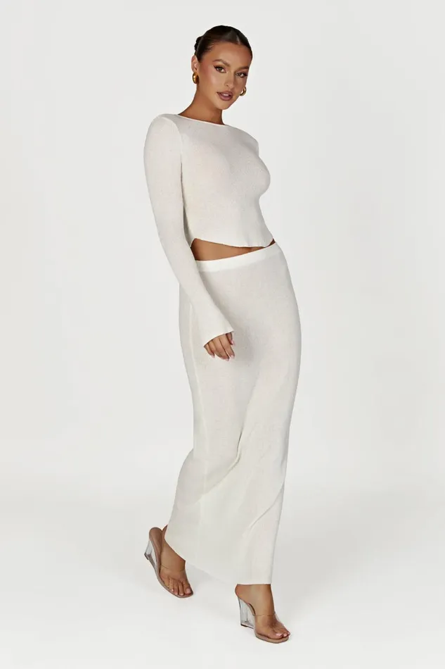 Meshki Skirts Maribelle Knit Maxi Skirt 8211 White White 8211 Women