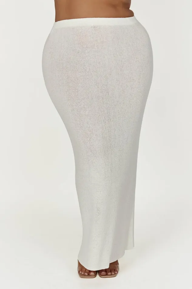 Meshki Skirts Maribelle Knit Maxi Skirt 8211 White White 8211 Women