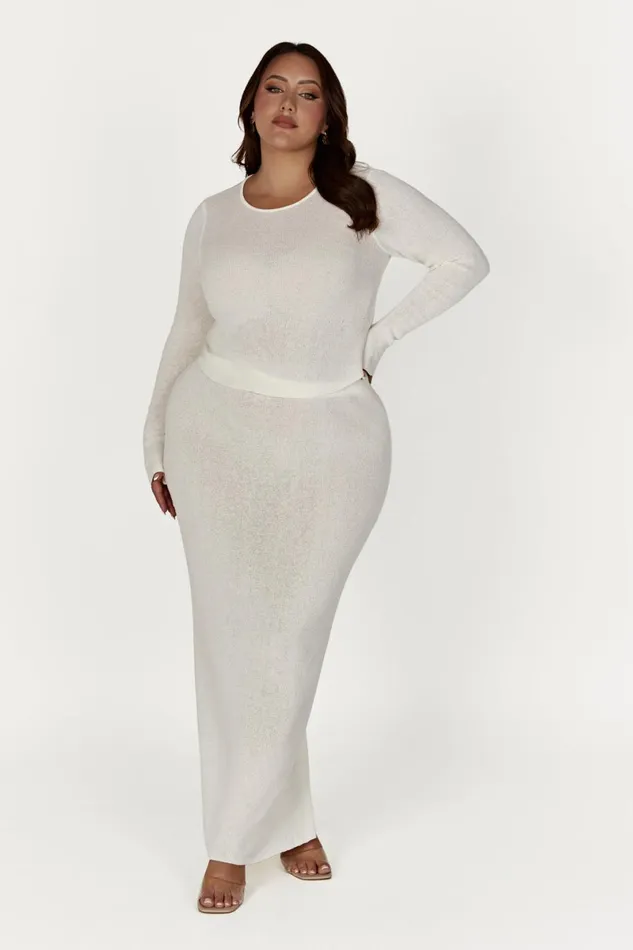 Meshki Skirts Maribelle Knit Maxi Skirt 8211 White White 8211 Women