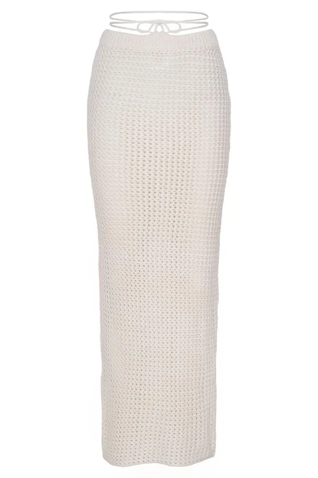 Meshki Skirts Raquel Crochet Maxi Skirt 8211 Cream Cream 8211 Women