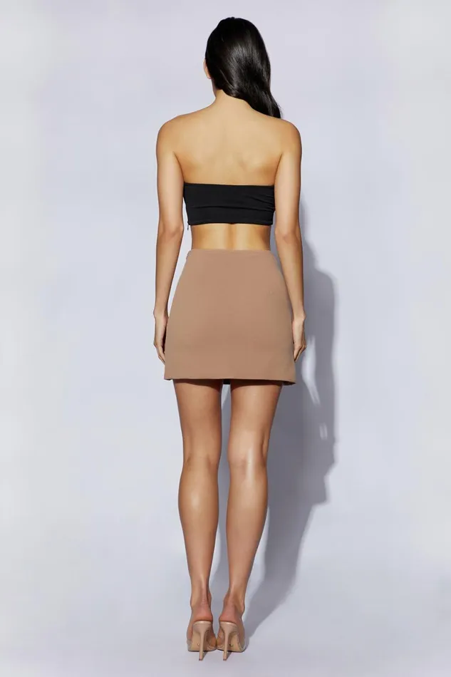 Meshki Skirts Romee Mini Skirt 8211 Taupe Taupe 8211 Women