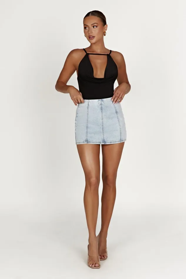 Meshki Sleeveless Tops Deanna Slinky Longline Top 8211 Black Black 8211 Women