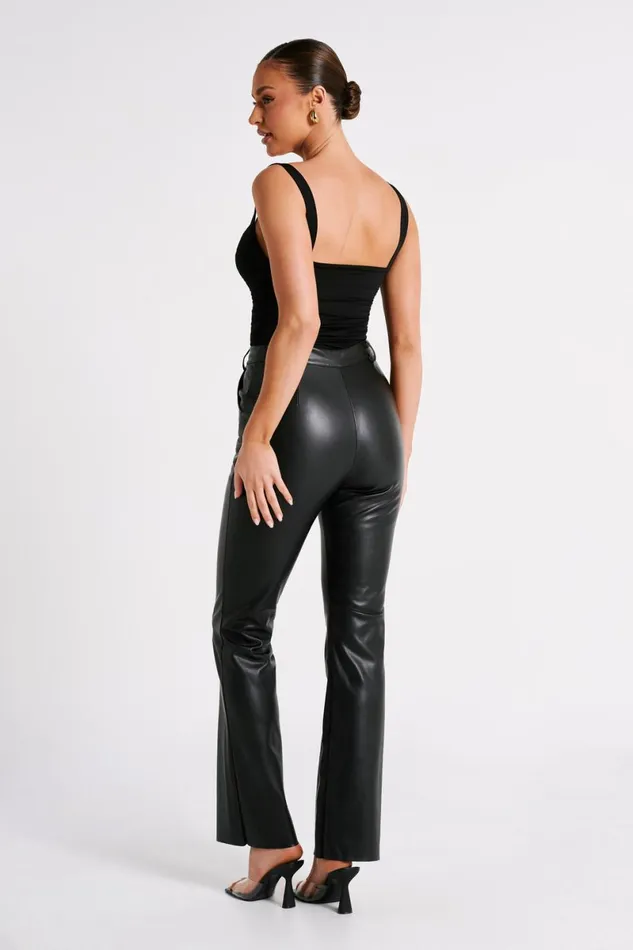 Meshki Sleeveless Tops Hailey Slinky Long Line Sweetheart Top 8211 Black Black 8211 Women