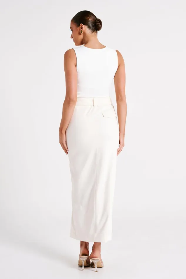 Meshki Sleeveless Tops Linley Recycled Nylon Long Line Top 8211 White White 8211 Women