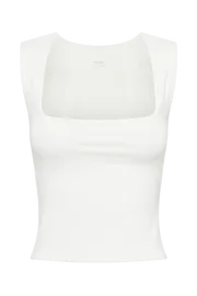 Meshki Sleeveless Tops Linley Recycled Nylon Long Line Top 8211 White White 8211 Women