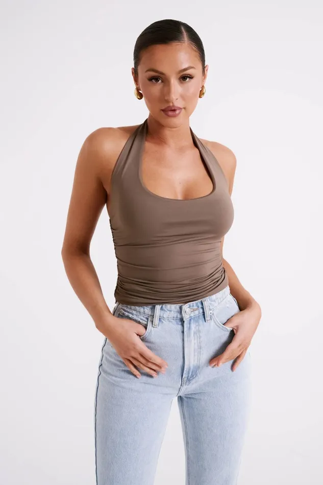 Meshki Sleeveless Tops Marie Recycled Nylon Halter Top 8211 Coco Coco 8211 Women