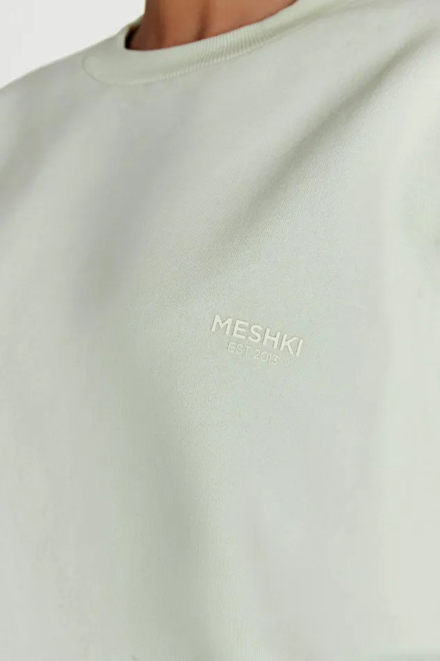 Meshki Sweaters and Hoodies Phoenix Oversized Unisex Crewneck Jumper 8211 Light Sage Lightsage 8211 Women