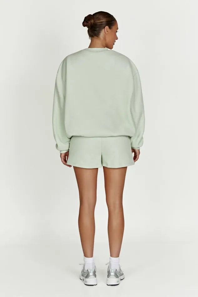 Meshki Sweaters and Hoodies Phoenix Oversized Unisex Crewneck Jumper 8211 Light Sage Lightsage 8211 Women