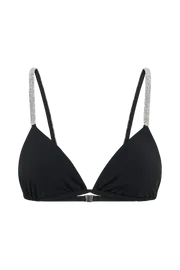 Meshki Swimwear Finley Diamante Band Recycled Bikini Top 8211 Black Black 8211 Women
