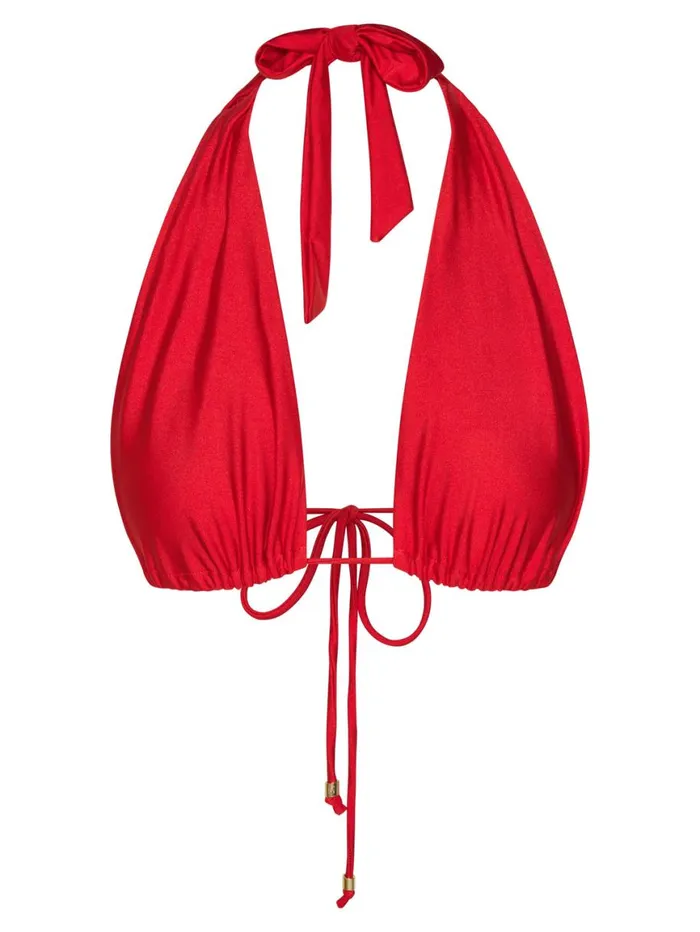 Meshki Swimwear Macy Halter Tie Bikini Top 8211 Red Red 8211 Women Meshki Swimwear Macy Halter Tie Bikini Top 8211 Red Red 8211 Women