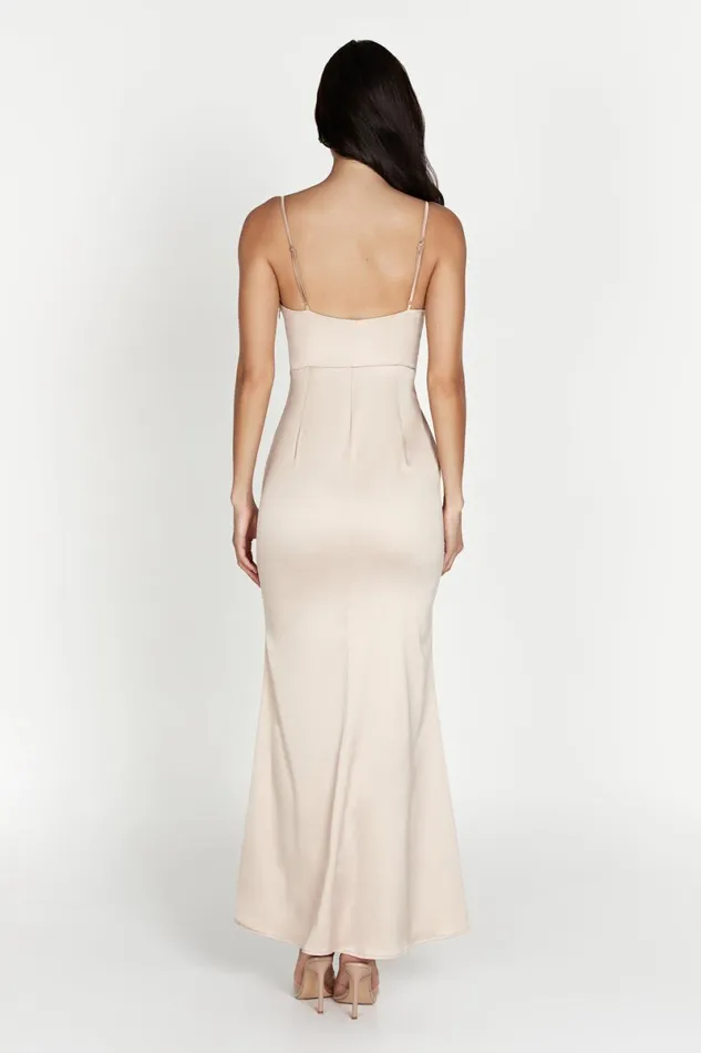 Meshki Wedding Guests Desirie Corset Maxi Dress 8211 Champagne Champagne 8211 Women