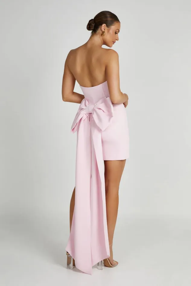 Meshki Wedding Guests Meredith Strapless Bow Mini Dress 8211 Blush Pink Blushpink 8211 Women Meshki Wedding Guests Meredith Strapless Bow Mini Dress 8211 Blush Pink Blushpink 8211 Women