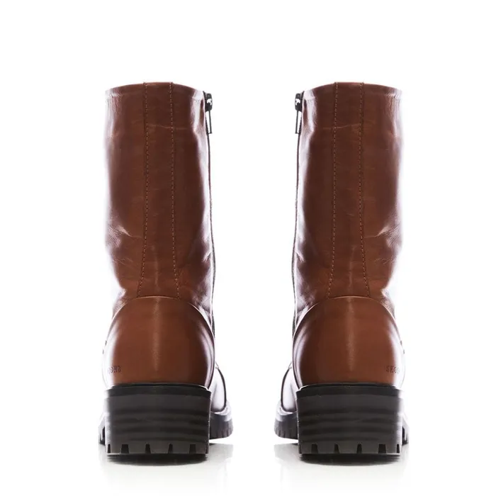 MidCalf Boots Women Moda In Pelle Shoon Sh Illona Tan Leather