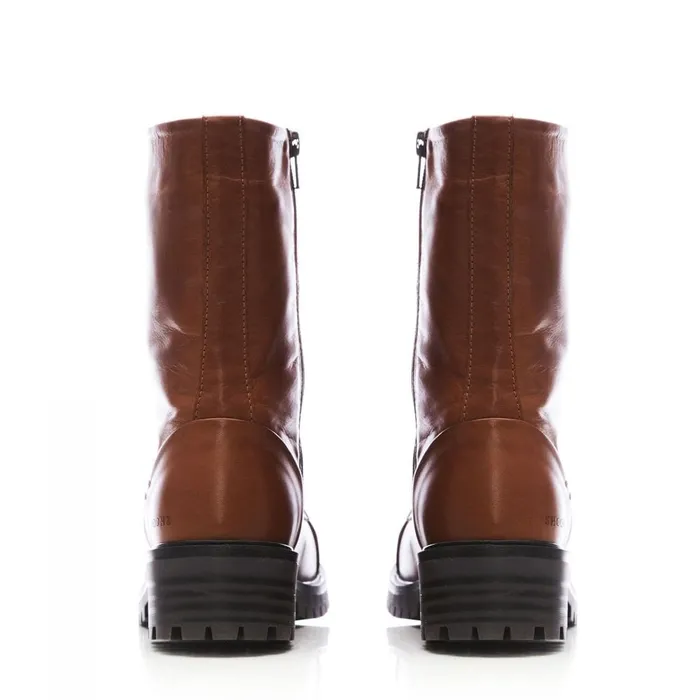 MidCalf Boots Women Moda In Pelle Shoon Sh Illona Tan Leather