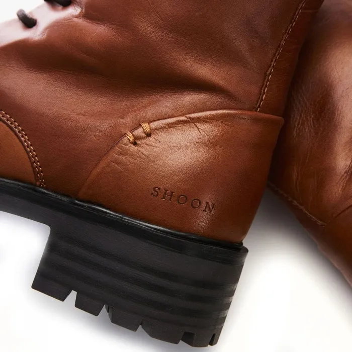 MidCalf Boots Women Moda In Pelle Shoon Sh Illona Tan Leather