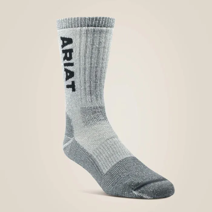 Midweight Merino Wool Blend Steel Toe Work Sock Black MenWomen Ariat Socks