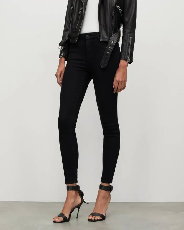 Miller MidRise Size Me Skinny Jeans Black Women AllSaints Jeans
