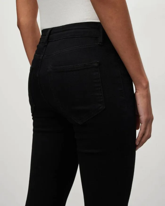 Miller MidRise Size Me Skinny Jeans Black Women AllSaints Jeans