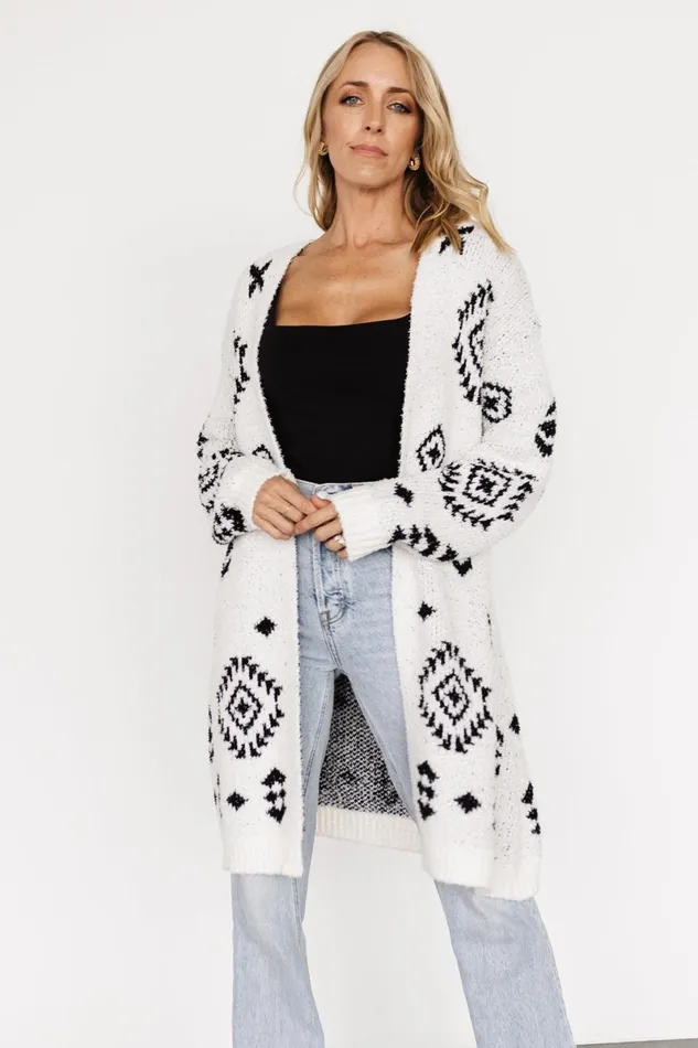 Missoula Oversized Cardigan Off White Black Women Baltic Born Cardigans Missoula Oversized Cardigan Off White Black Women Baltic Born Cardigans