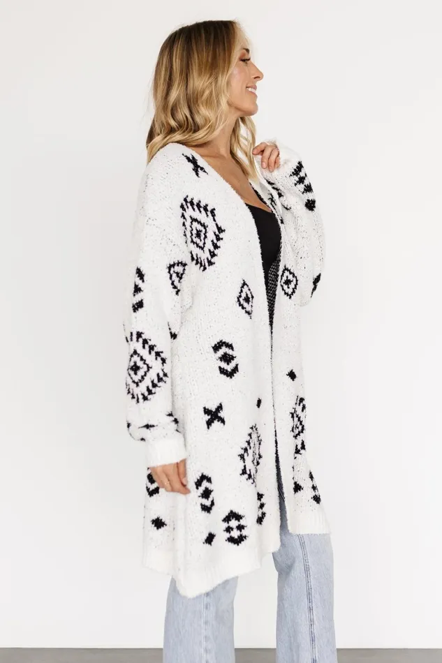 Missoula Oversized Cardigan Off White Black Women Baltic Born Cardigans Missoula Oversized Cardigan Off White Black Women Baltic Born Cardigans