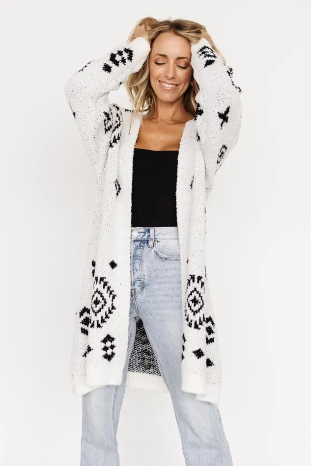 Missoula Oversized Cardigan Off White Black Women Baltic Born Cardigans Missoula Oversized Cardigan Off White Black Women Baltic Born Cardigans