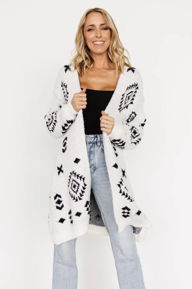 Missoula Oversized Cardigan Off White Black Women Baltic Born Cardigans Missoula Oversized Cardigan Off White Black Women Baltic Born Cardigans