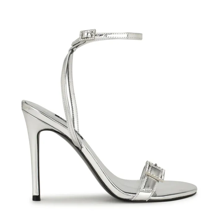 Moras Dress Sandals Silver Women Nine West Heeled