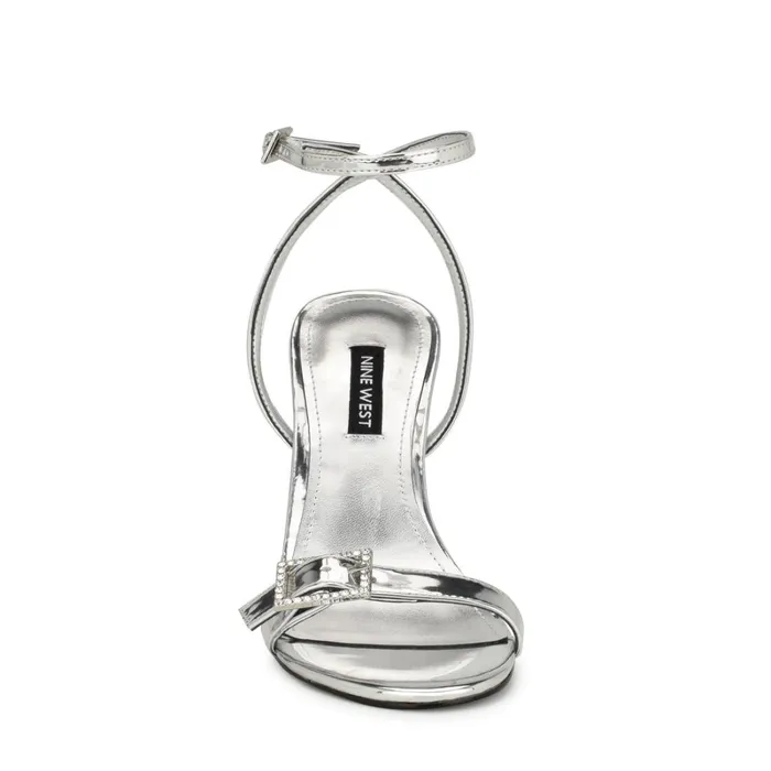 Moras Dress Sandals Silver Women Nine West Heeled Moras Dress Sandals Silver Women Nine West Heeled