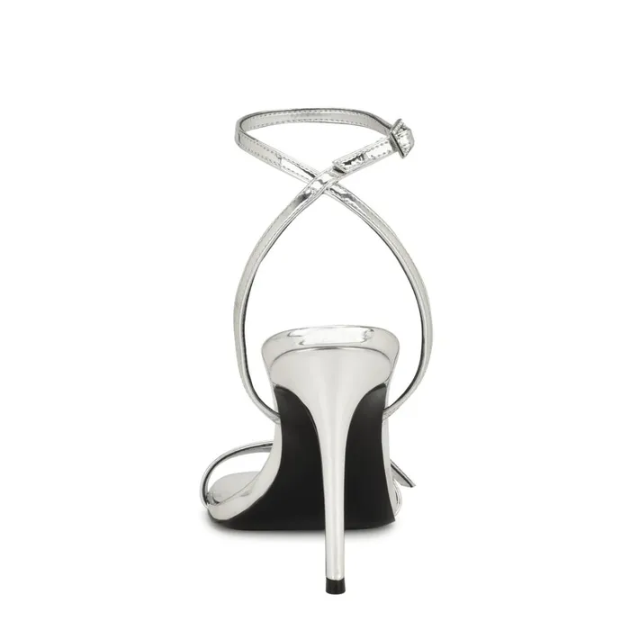 Moras Dress Sandals Silver Women Nine West Heeled Moras Dress Sandals Silver Women Nine West Heeled