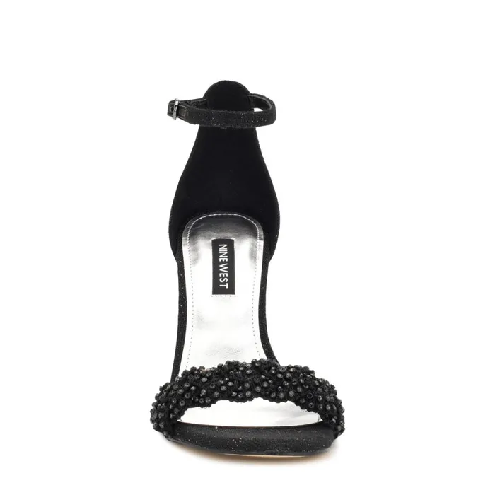Morelov Heeled Sandals Black Crystal Women Nine West Dress Morelov Heeled Sandals Black Crystal Women Nine West Dress