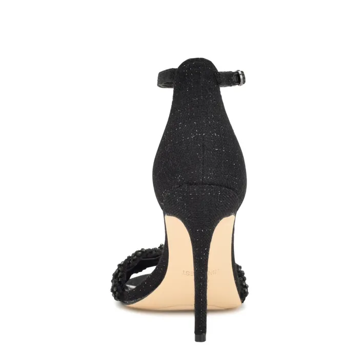 Morelov Heeled Sandals Black Crystal Women Nine West Dress Morelov Heeled Sandals Black Crystal Women Nine West Dress