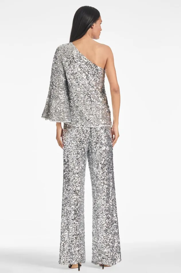 Morgan Top 8211 Silver Sequins Women Sachin and Babi Tops and Blouses