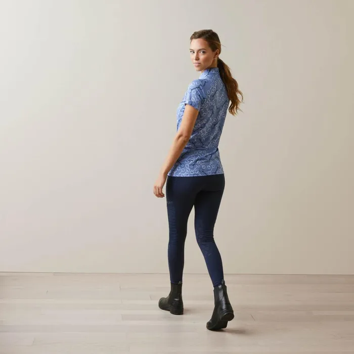 Motif Polo Ashleigh Blue Bit Print Women Ariat TShirts and Tops Motif Polo Ashleigh Blue Bit Print Women Ariat TShirts and Tops