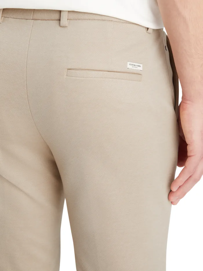 Mott Jersey Slim Fit Chino Parchment Melange Men Scotch and Soda Pants