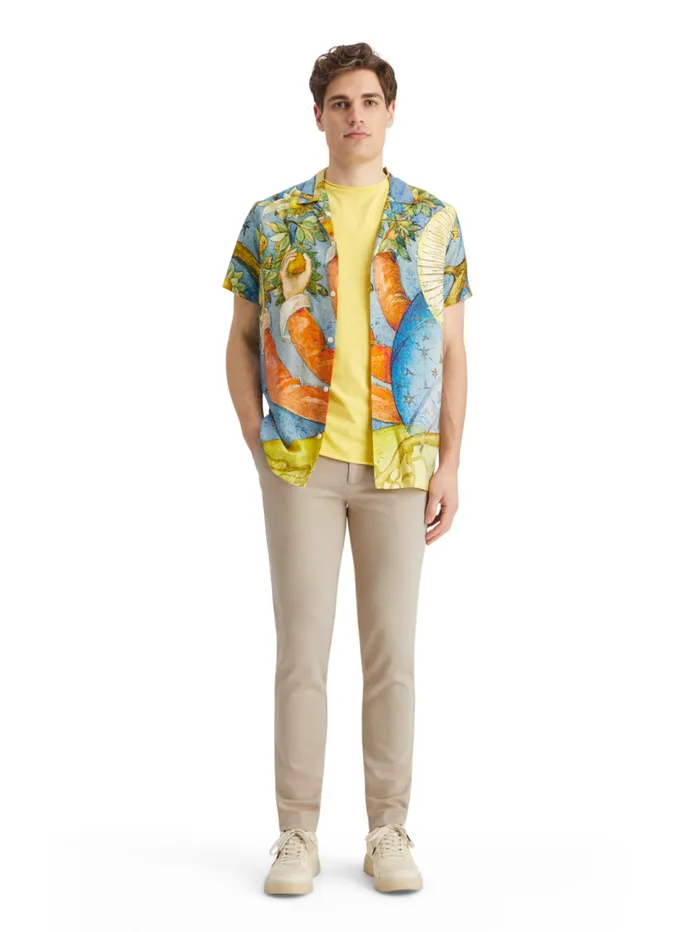 Mott Jersey Slim Fit Chino Parchment Melange Men Scotch and Soda Pants