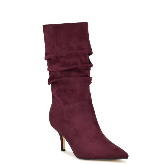 Mycki Dress Boots Dark Red Women Nine West Boots and Booties Mycki Dress Boots Dark Red Women Nine West Boots and Booties