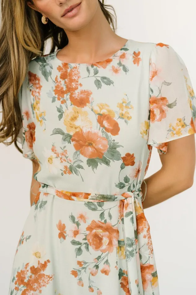 Naomi Short Sleeve Maxi Dress Sage Floral Women Baltic Born Mother Of The Bride Naomi Short Sleeve Maxi Dress Sage Floral Women Baltic Born Mother Of The Bride