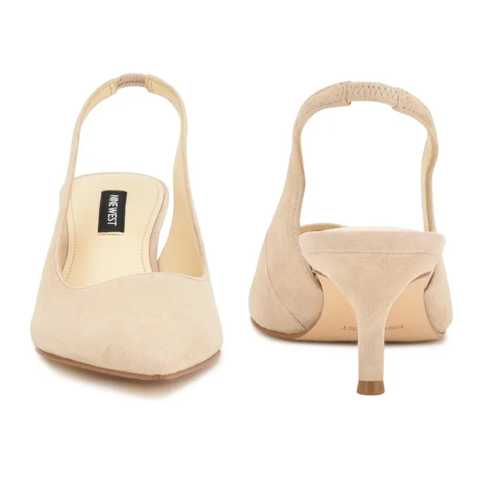 Nataly Slingback Pumps Barely Nude Suede Women Nine West Slingbacks Nataly Slingback Pumps Barely Nude Suede Women Nine West Slingbacks