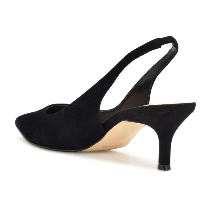 Nataly Slingback Pumps Black Suede Women Nine West Slingbacks Nataly Slingback Pumps Black Suede Women Nine West Slingbacks