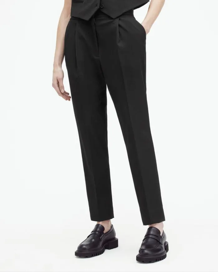 Nellie Slim Fit Tapered Pants Black Women AllSaints Pants and Leggings