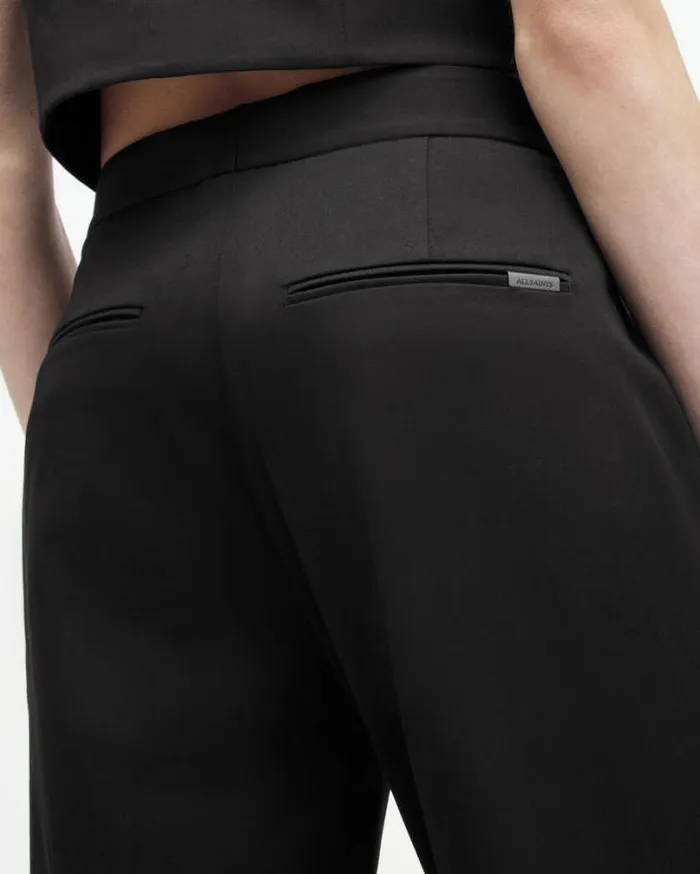 Nellie Slim Fit Tapered Pants Black Women AllSaints Pants and Leggings