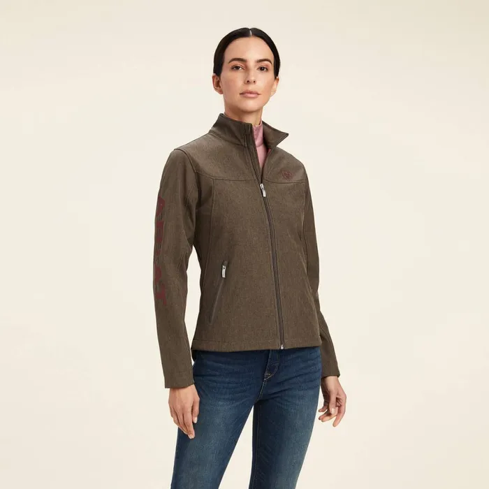 New Team Softshell Jacket Banyan Bark Heather Women Ariat Jackets and Vests
