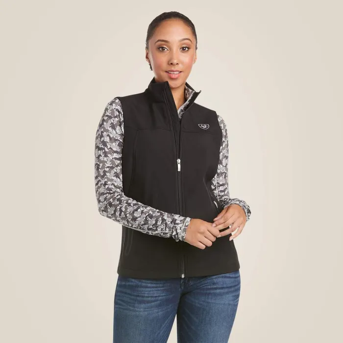 New Team Softshell Vest Black Women Ariat Jackets and Vests