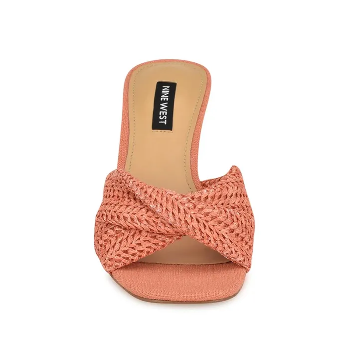 Nikhil Twist Wedge Sandals Orange Raffia Women Nine West Wedges Nikhil Twist Wedge Sandals Orange Raffia Women Nine West Wedges