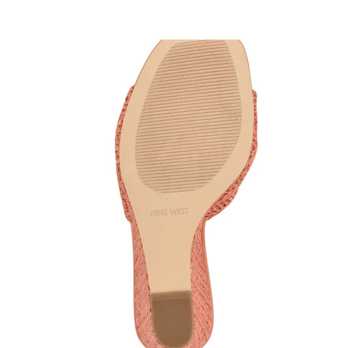 Nikhil Twist Wedge Sandals Orange Raffia Women Nine West Wedges Nikhil Twist Wedge Sandals Orange Raffia Women Nine West Wedges